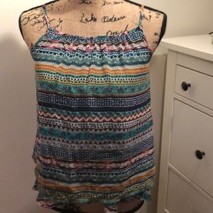 Patterned Tank Top Youth Girls Large